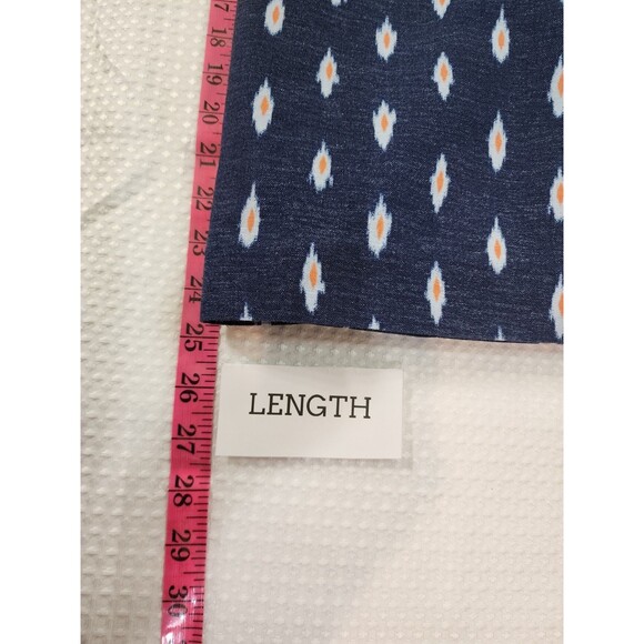 J.Crew Womans XL Blue Denim Blouse Ikat Linen Tribal Boxy Southwestern Aztec - Picture 12 of 12